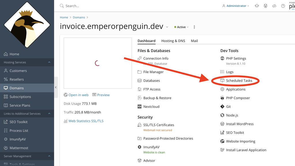 Tutorial] - Cron job on Plesk Obsidian - Self-Hosted | v5