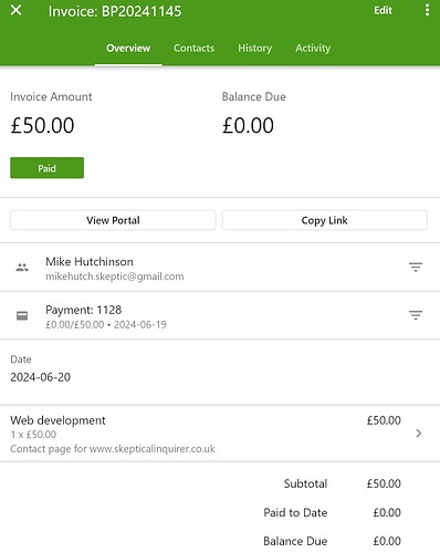 invoicecontradictory