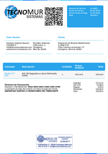 invoice with qr