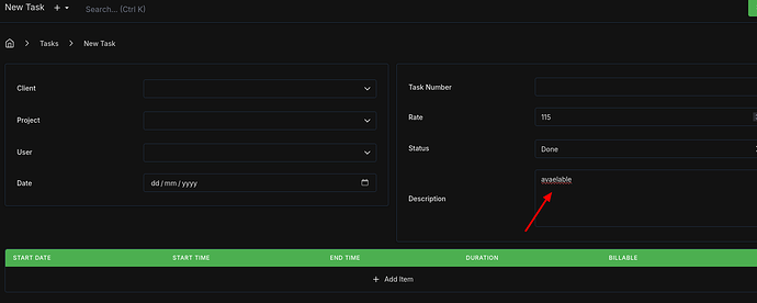 Invoice-Ninja-New-Task