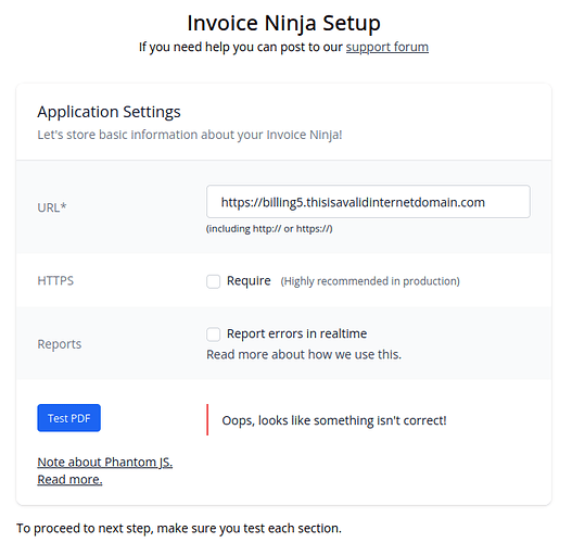 InvoiceNinja5SetupError